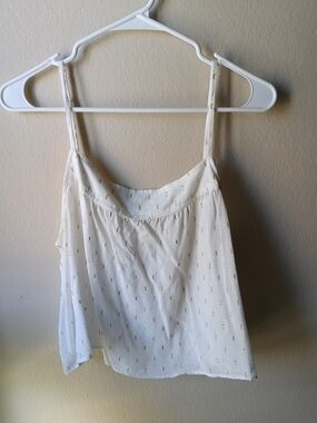 aerie Cream Camisole with Gold Dot Detail